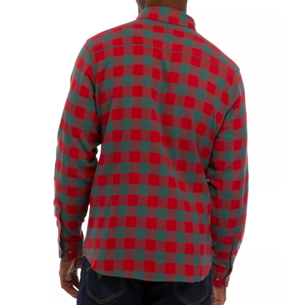 Southern Proper Plaid Red and Green Christmas Holiday Flannel Shirt XXL - Picture 3 of 4